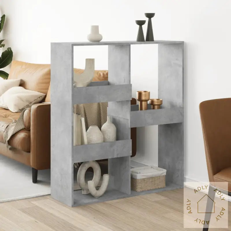 Romdeler Betonggrå 100X33X115 Cm Konstruert Tre