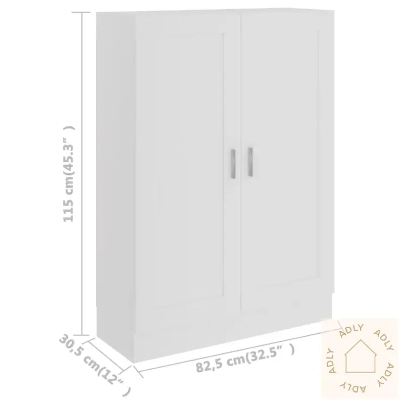 Bokhylle Hvit 82,5X30,5X115 Cm Konstruert Tre