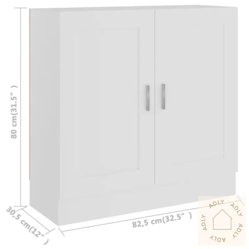 Bokhylle Hvit 82,5X30,5X80 Cm Konstruert Tre