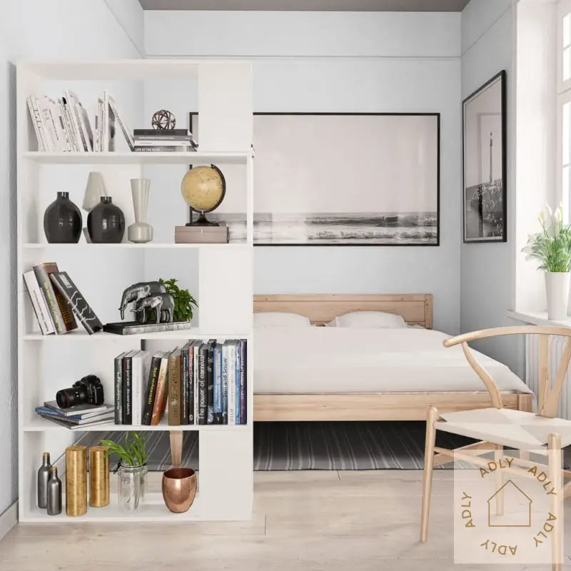 Bokhylle/Romdeler Hvit 80X24X159 Cm Konstruert Tre