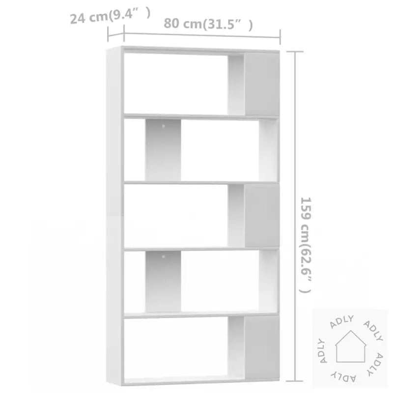 Bokhylle/Romdeler Hvit 80X24X159 Cm Konstruert Tre
