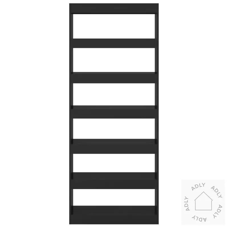Bokhylle/Romdeler Svart 80X30X198 Cm Konstruert Tre