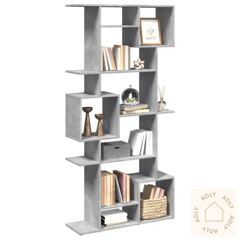 Bokhylle Betonggrå 92X29X188 Cm Konstruert Tre