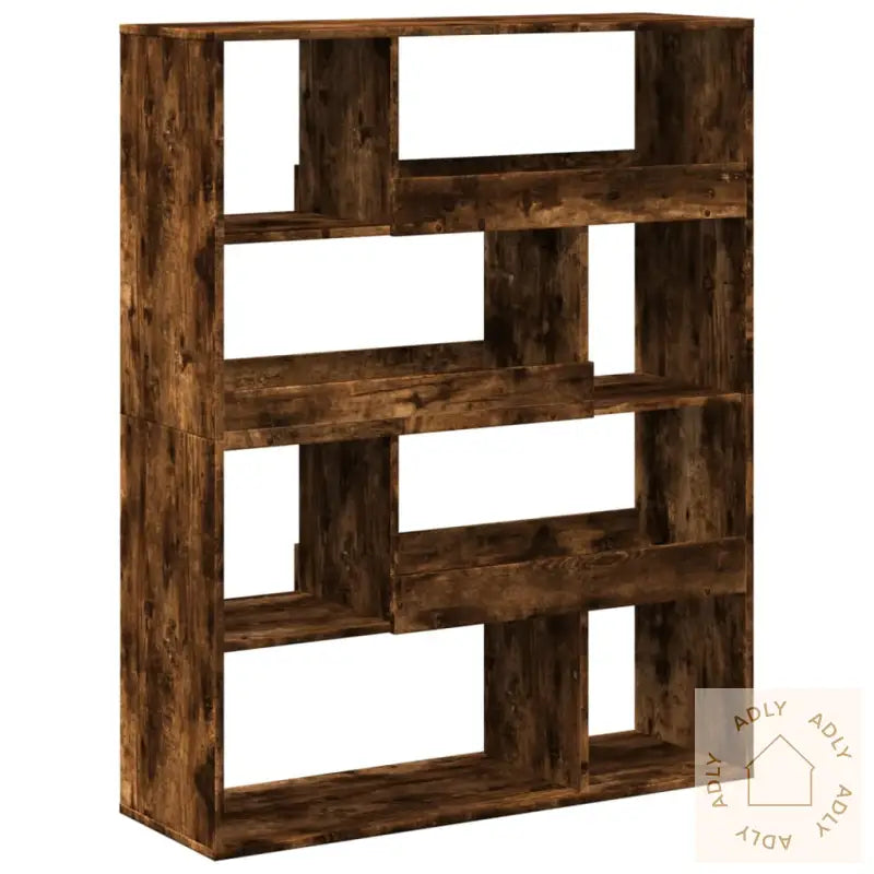 Bokhylle Røkt Eik 100X33X125,5 Cm Konstruert Tre