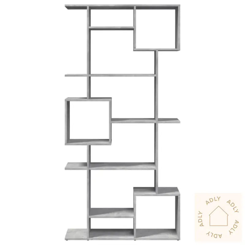 Bokhylle Betonggrå 92X29X188 Cm Konstruert Tre