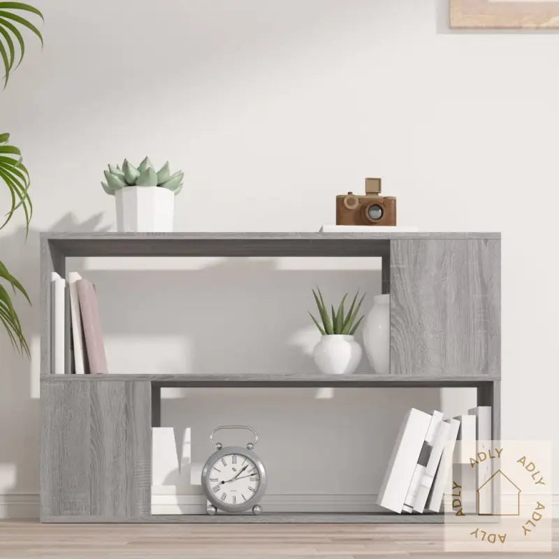 Bokhylle Grå Sonoma 100X24X63 Cm Konstruert Tre
