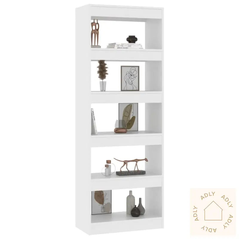 Bokhylle/Romdeler Hvit 60X30X166 Cm Konstruert Tre