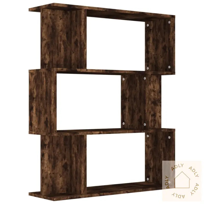 Bokhylle/Romdeler Røkt Eik 80X24X96 Cm Konstruert Tre