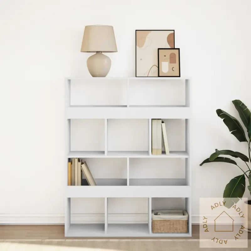 Bokhylle Hvit 100X33X125,5 Cm Konstruert Tre