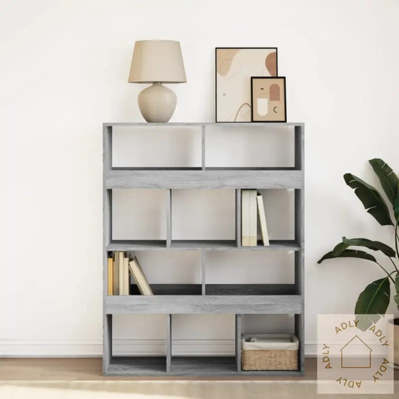 Bokhylle Grå Sonoma 100X33X125,5 Cm Konstruert Tre