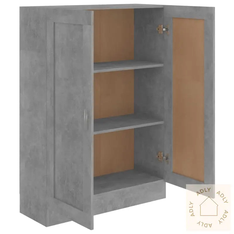Bokhylle Betonggrå 82,5X30,5X115 Cm Konstruert Tre