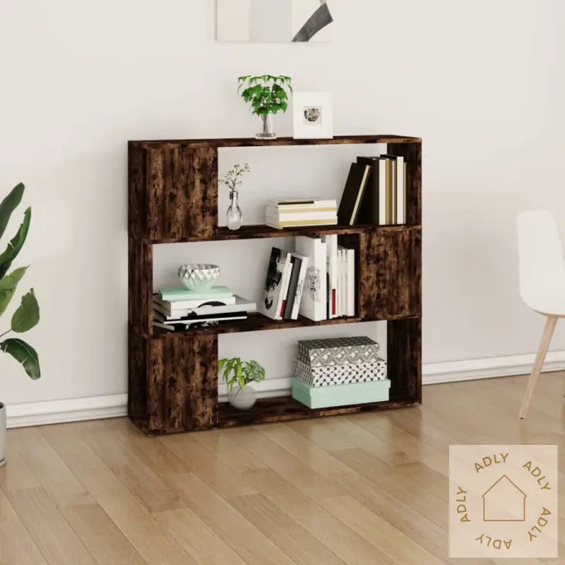 Bokhylle/Romdeler Røkt Eik 100X24X94 Cm