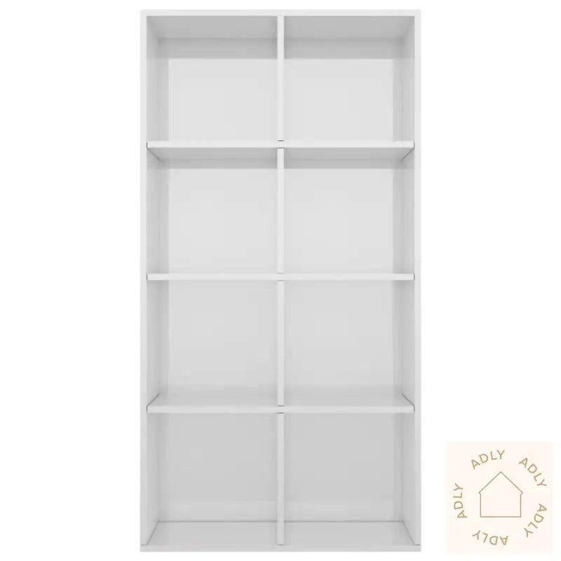 Bokhylle/Skjenk Høyglans Hvit 66X30X130 Cm Sponplate