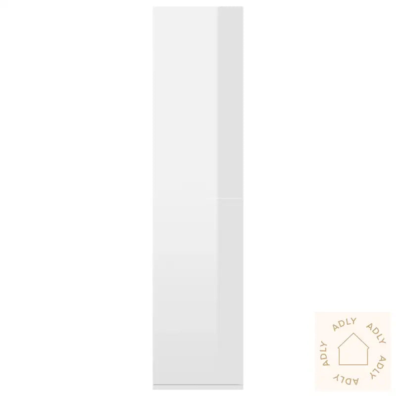 Bokhylle/Skjenk Høyglans Hvit 66X30X130 Cm Sponplate