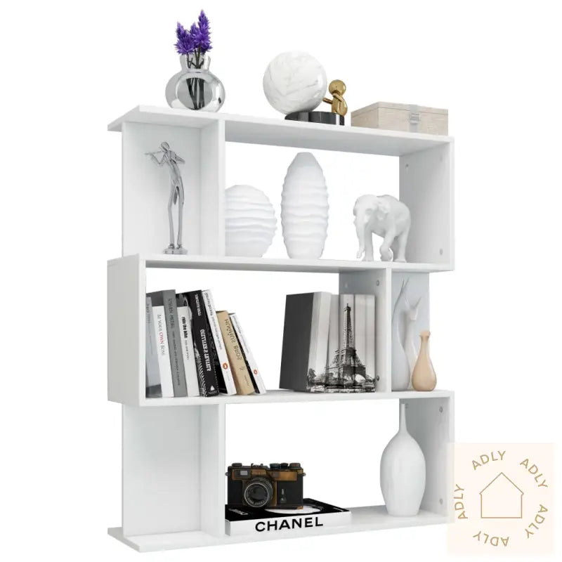 Bokhylle/Romdeler Hvit Høyglans 80X24X96 Cm