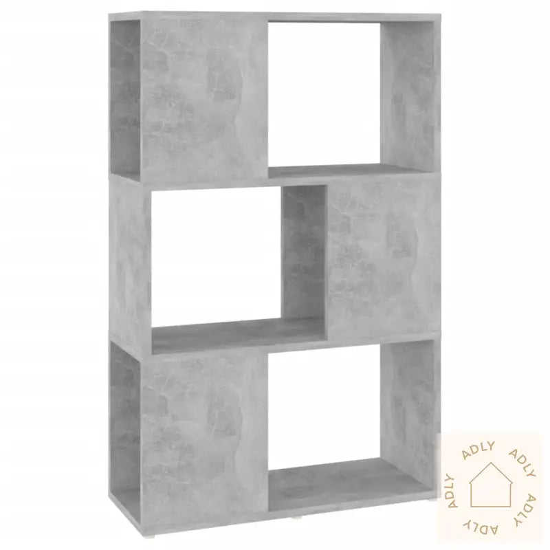 Bokhylle/Romdeler Betonggrå 60X24X94 Cm Konstruert Tre