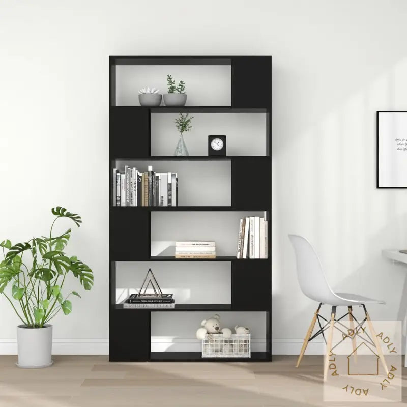 Bokhylle/Romdeler Svart 100X24X188 Cm