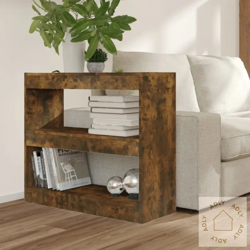 Bokhylle/Romdeler Røkt Eik 80X30X72 Cm