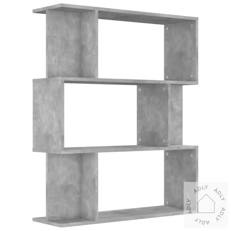 Bokhylle/Romdeler Betonggrå 80X24X96 Cm Konstruert Tre