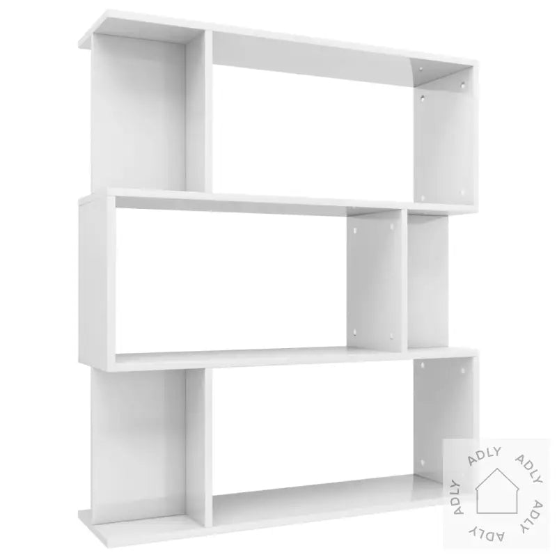 Bokhylle/Romdeler Hvit Høyglans 80X24X96 Cm