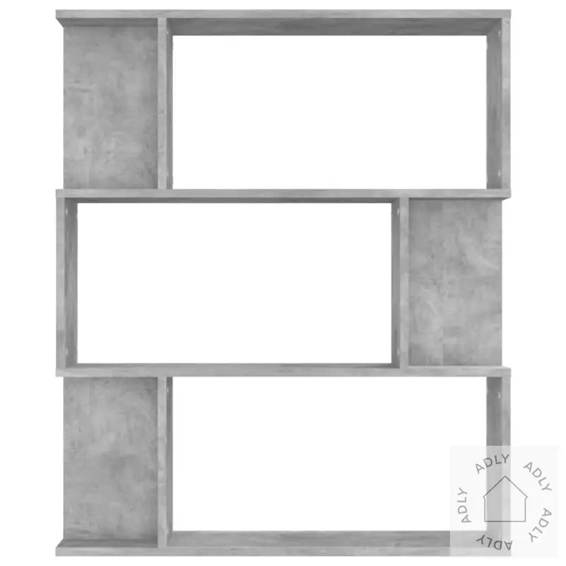 Bokhylle/Romdeler Betonggrå 80X24X96 Cm Konstruert Tre