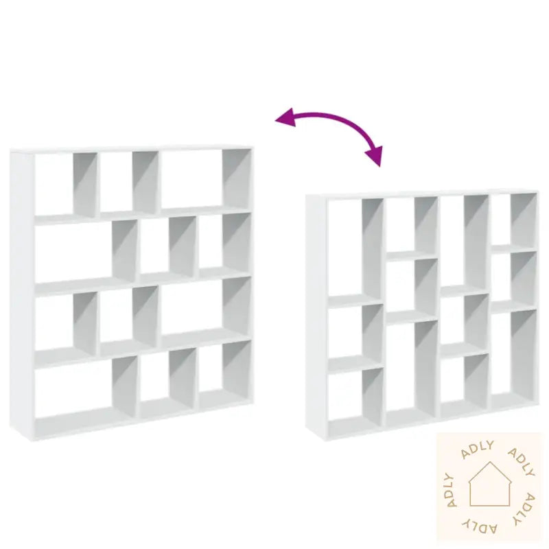 Bokhylle Hvit 132X29X141,5 Cm Konstruert Tre