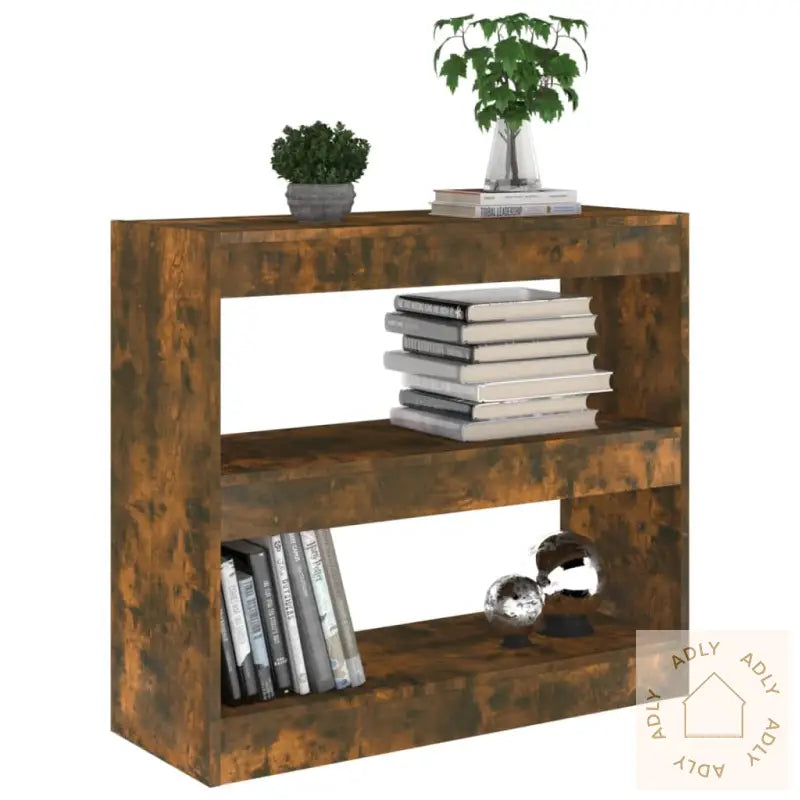 Bokhylle/Romdeler Røkt Eik 80X30X72 Cm