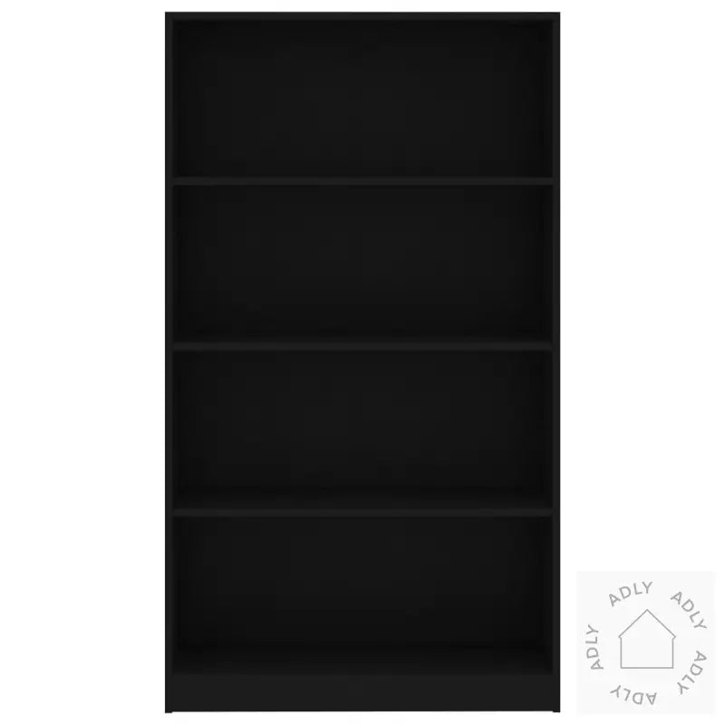 Bokhylle 4 Nivåer Svart 80X24X142 Cm Konstruert Tre