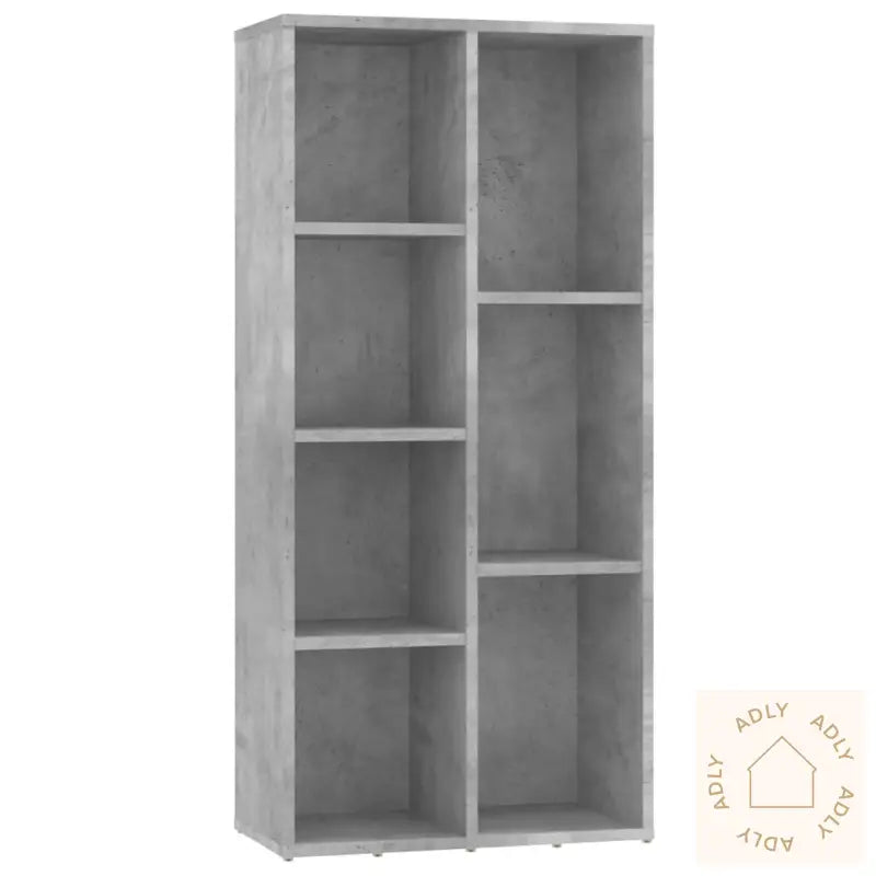 Bokhylle Betonggrå 50X25X106 Cm Konstruert Tre