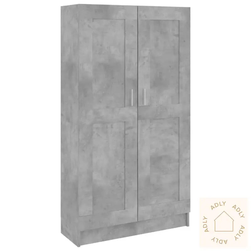 Bokhylle Betonggrå 82,5X30,5X150 Cm Konstruert Tre
