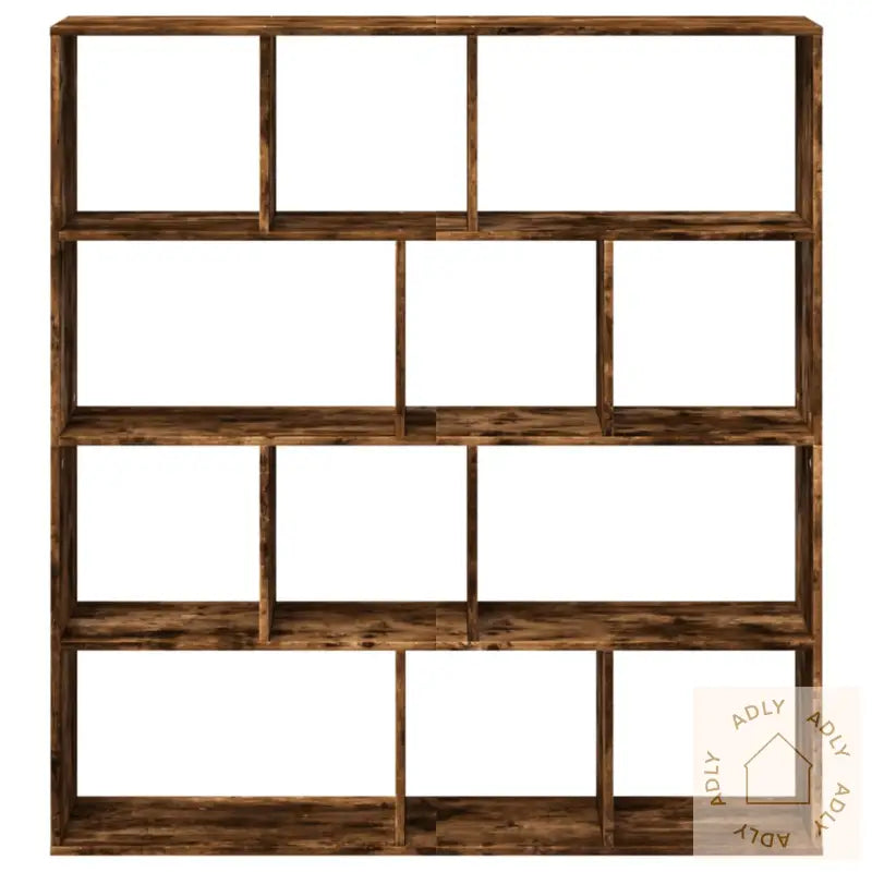 Bokhylle Røkt Eik 132X29X141,5 Cm Konstruert Tre