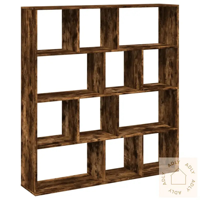 Bokhylle Røkt Eik 132X29X141,5 Cm Konstruert Tre