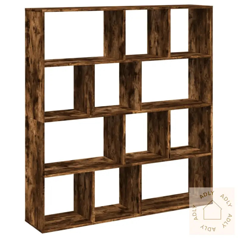 Bokhylle Røkt Eik 132X29X141,5 Cm Konstruert Tre