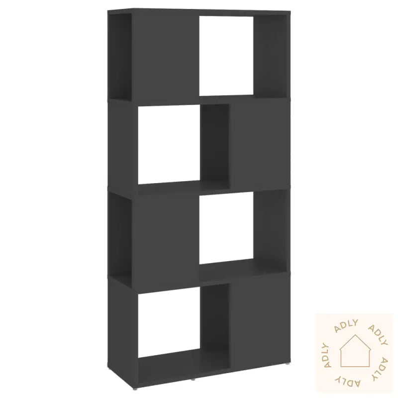 Bokhylle/Romdeler Grå 60X24X124,5 Cm Konstruert Tre
