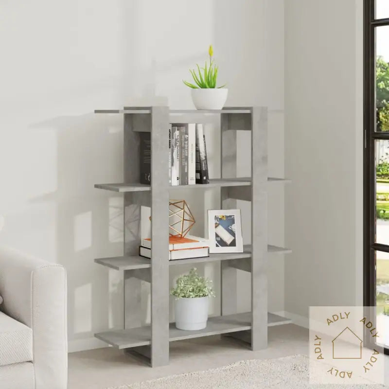 Bokhylle/Romdeler Betonggrå 100X30X123,5 Cm