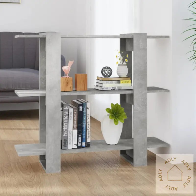 Bokhylle/Romdeler Betonggrå 100X30X87 Cm