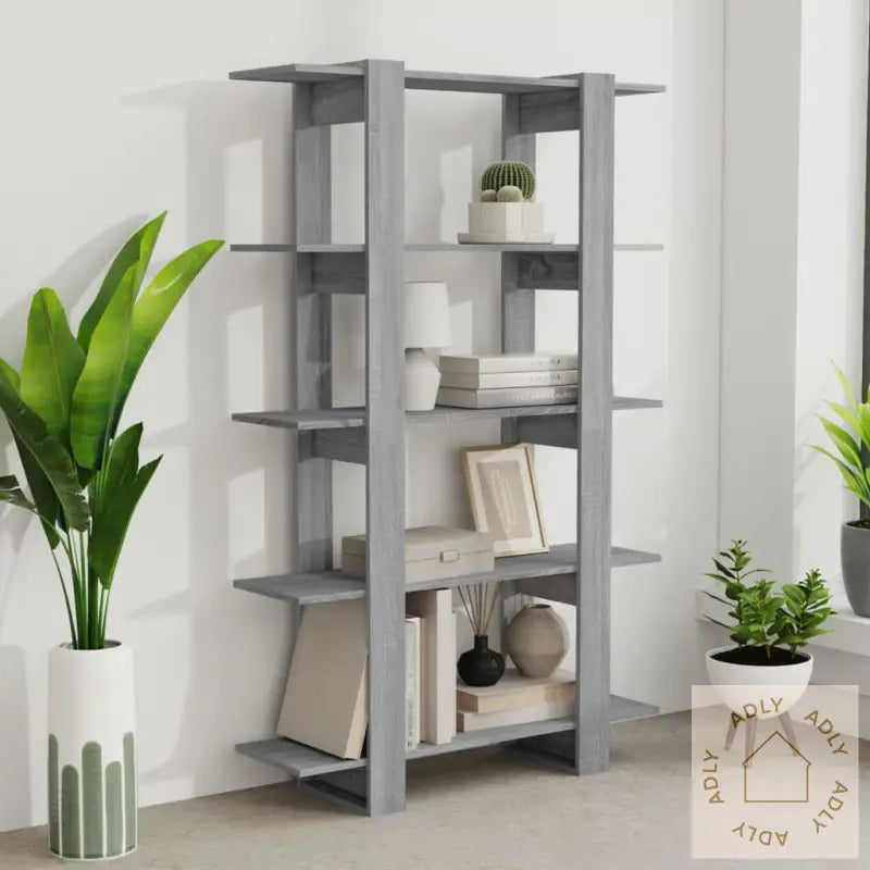 Bokhylle/Romdeler Grå Sonoma Eik 100X30X160 Cm