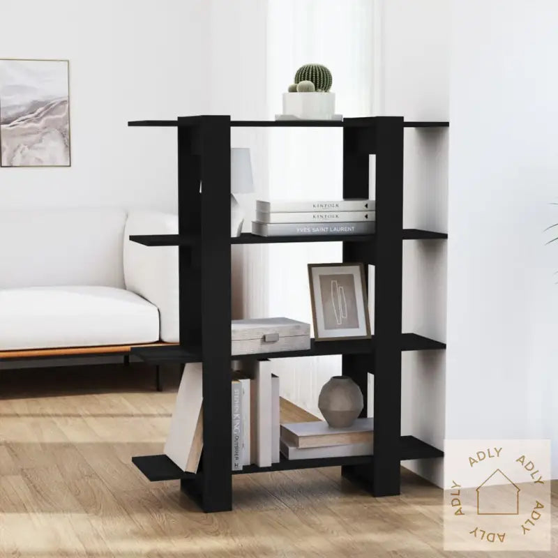 Bokhylle/Romdeler Svart 100X30X123,5 Cm