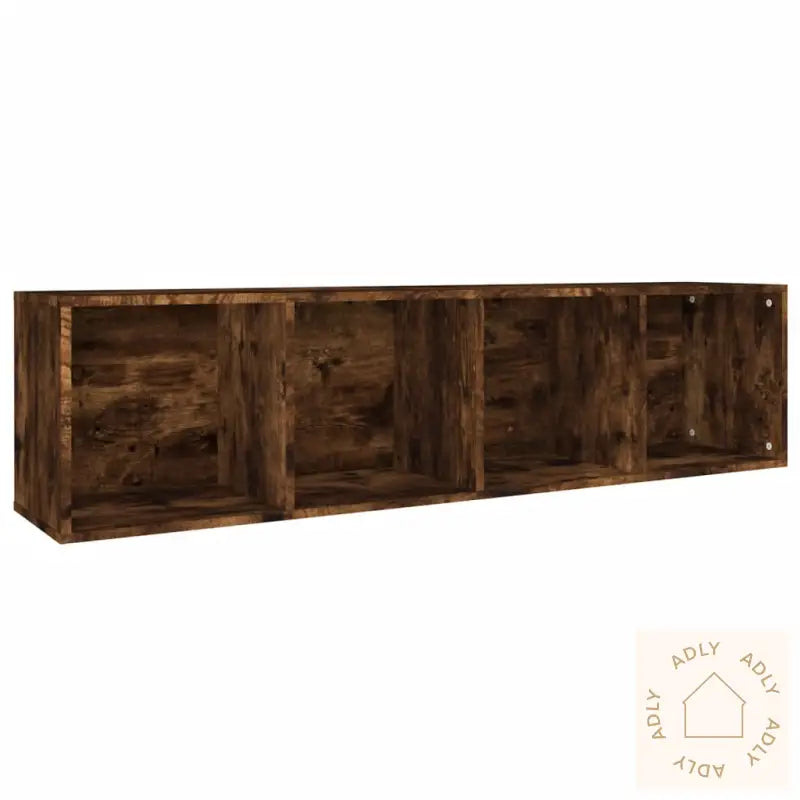 Bokhylle/Tv-Benk Røkt Eik 36X30X143 Cm Konstruert Tre