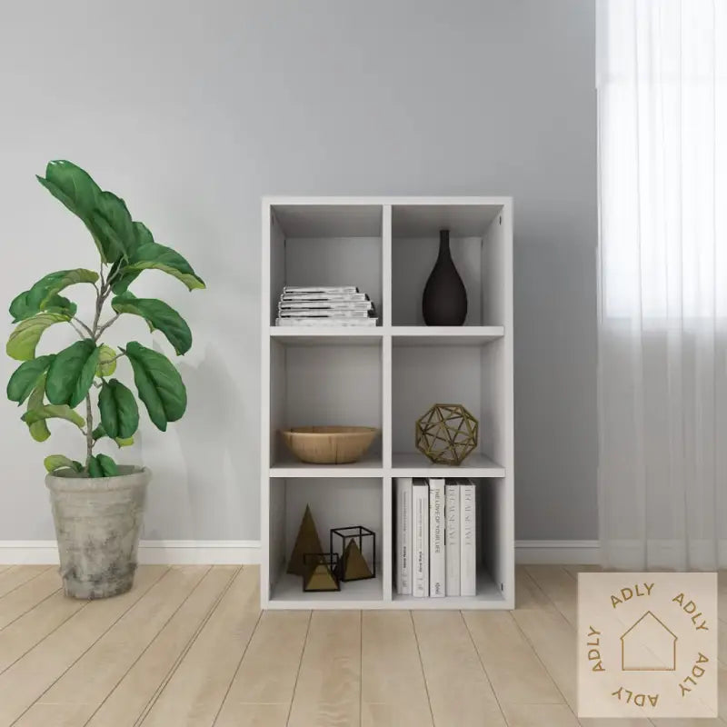 Bokhylle/Skjenk Hvit 66X30X98 Cm Konstruert Tre