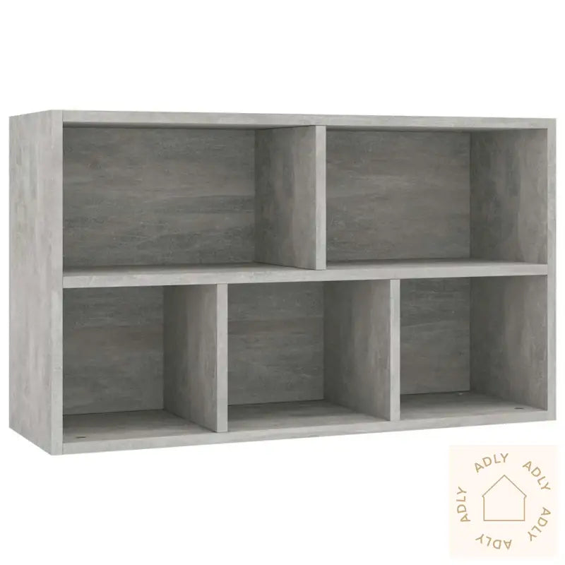 Bokhylle/Skjenk Betonggrå 50X25X80 Cm Konstruert Tre