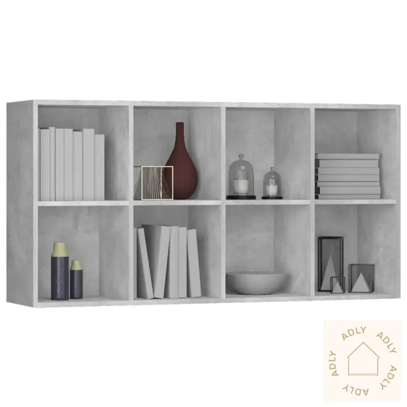 Bokhylle/Skjenk Betonggrå 66X30X130 Cm Konstruert Tre