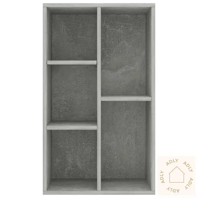 Bokhylle/Skjenk Betonggrå 50X25X80 Cm Konstruert Tre