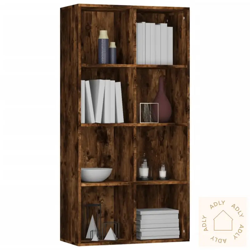 Bokhylle/Skjenk Røkt Eik 66X30X130 Cm Konstruert Tre