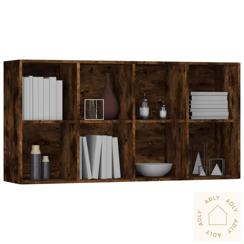 Bokhylle/Skjenk Røkt Eik 66X30X130 Cm Konstruert Tre