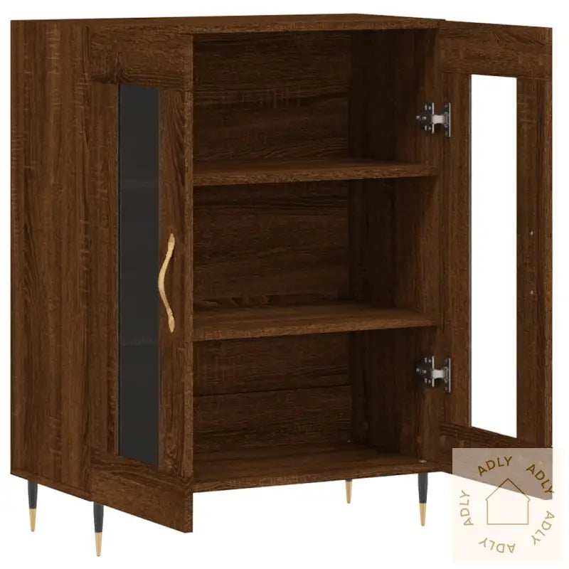 Skjenk Brun Eik 69,5X34X90 Cm Konstruert Tre