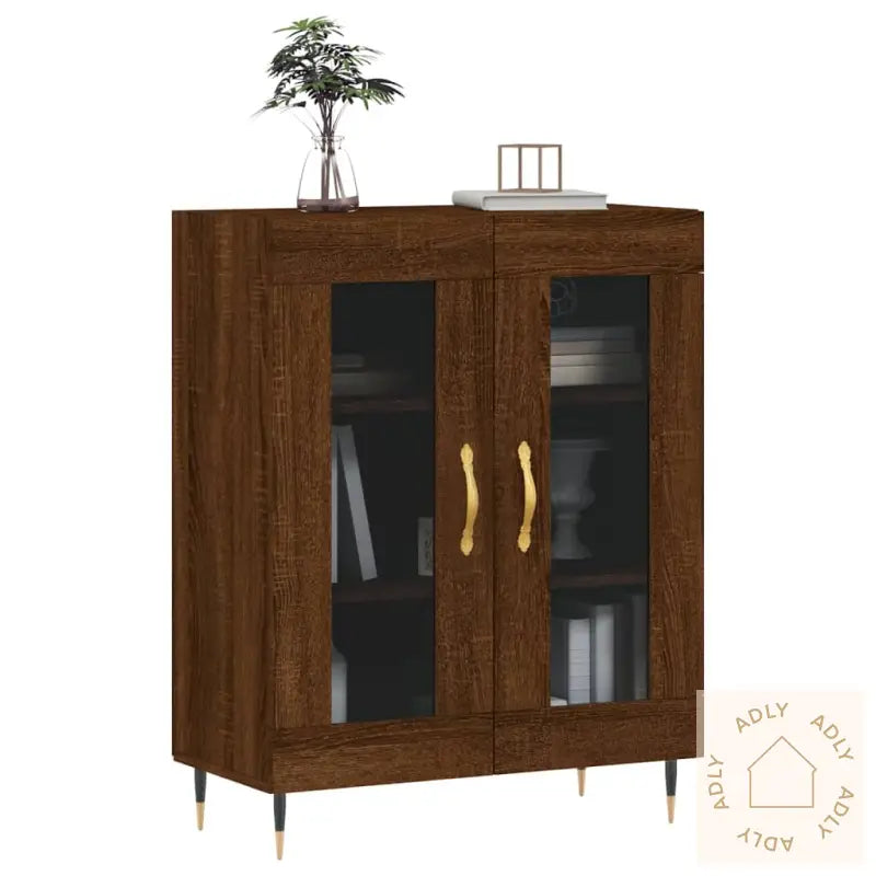 Skjenk Brun Eik 69,5X34X90 Cm Konstruert Tre