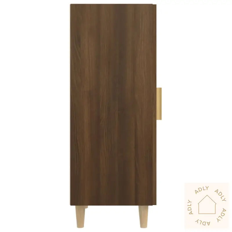 Skjenk Brun Eik 34,5X34X90 Cm Konstruert Tre