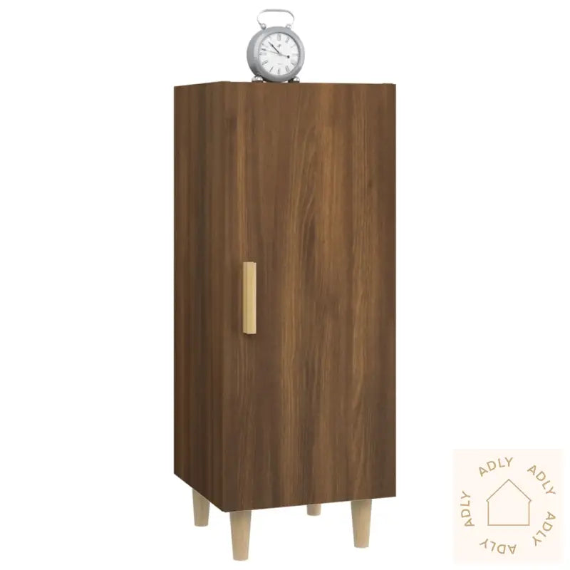 Skjenk Brun Eik 34,5X34X90 Cm Konstruert Tre