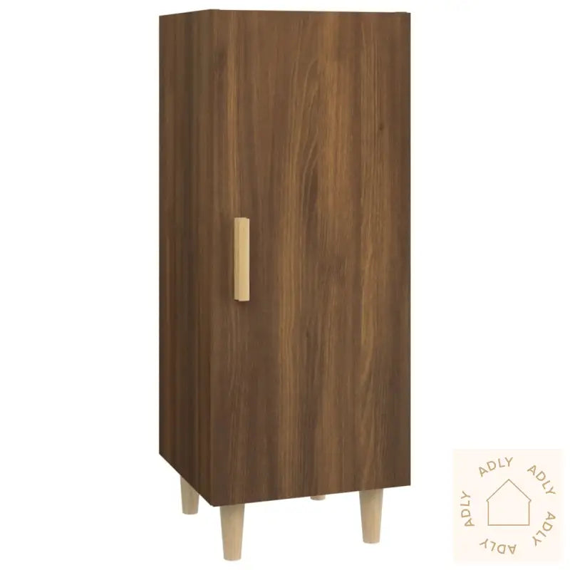Skjenk Brun Eik 34,5X34X90 Cm Konstruert Tre